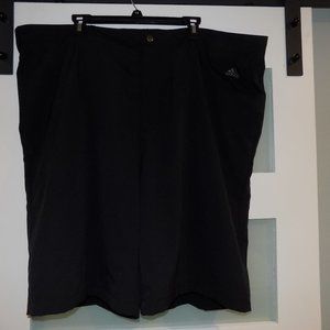 Adidas Flat Front Three Stripe Black Woven Golf Shorts GU2683 Size 48 Men’s NEW